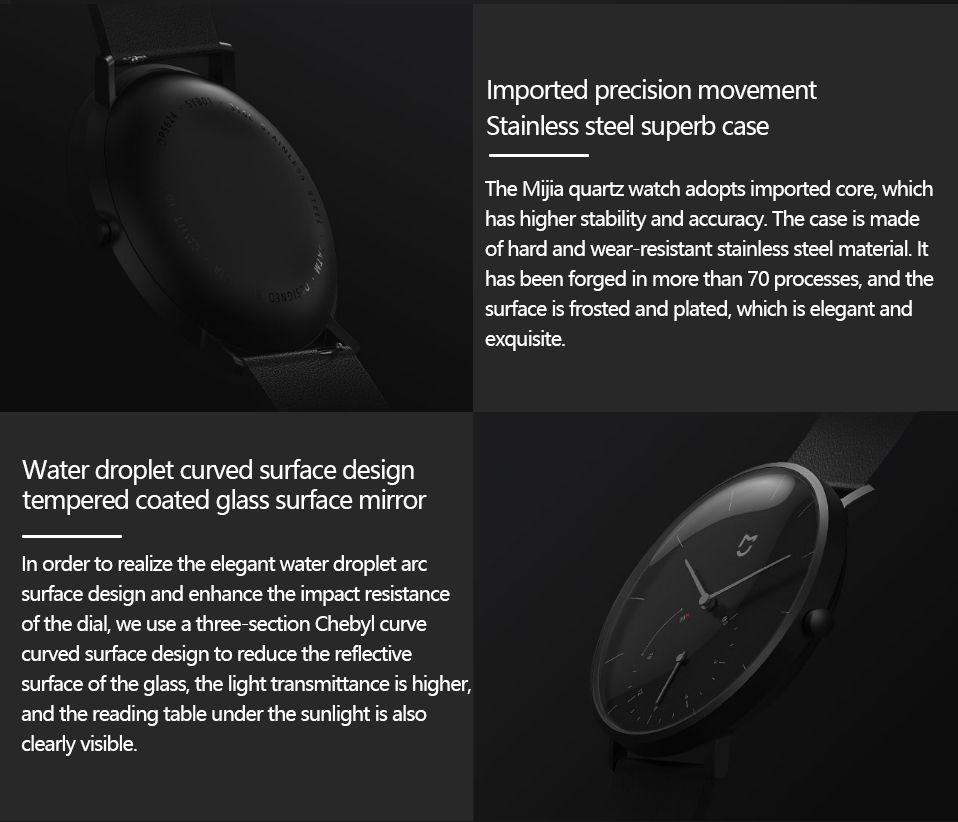 Xiaomi Mijia Smart Quartz Watch - Chytré hodinky elegantní ručičkové dlouhá výdrž